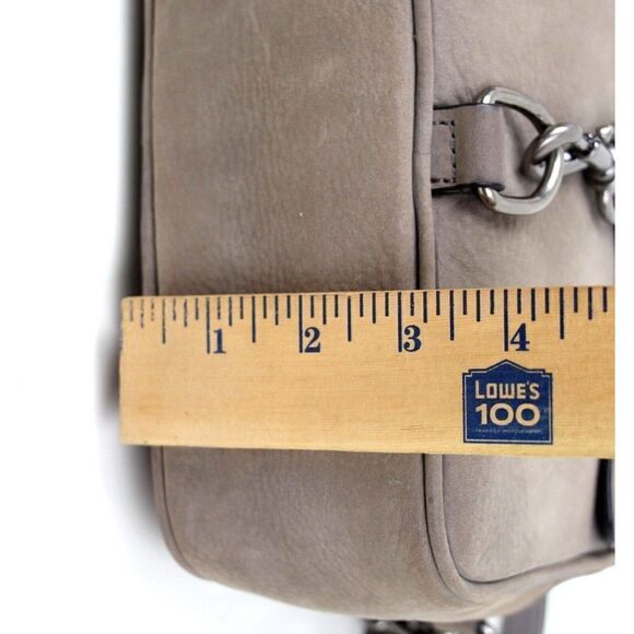 REBECCA MINKOFF TAUPE BROWN GENUINE LEATHER CHAIN CROSSBODY SHOULDER BAG PURSE - Picture 13 of 16